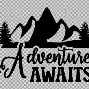 Free SVG Adventure Awaits, Camper Shirt Design, Mountains Clipart