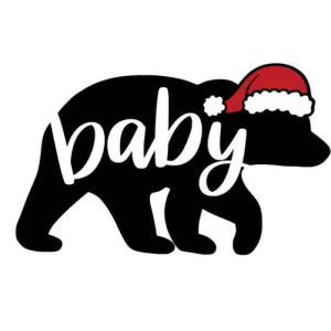 Free Christmas Baby Bear SVG