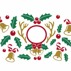 Free Christmas Jingle Bells Starbucks Wrap SVG