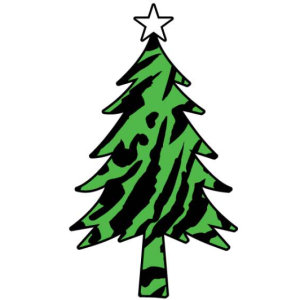 Free Christmas Tree Leopard Print SVG