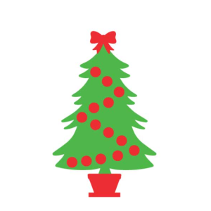 Free Christmas Tree Red Ornament SVG