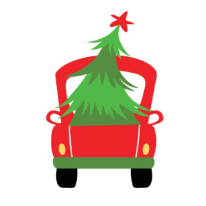 Free Christmas Truck Back SVG