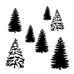 Free Christmas Winter Trees SVG Cut File