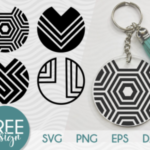 Free Geometric Keychain SVG