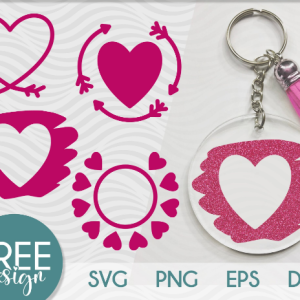 Free Love Keychain SVG