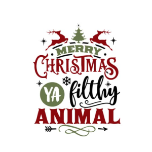 Free Merry Christmas ya Filthy Animal SVG