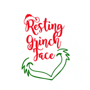 Free Resting Grinch Face 1 SVG