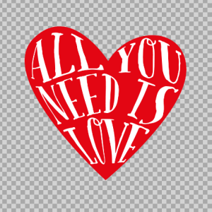 Free SVG All You Need Is Love