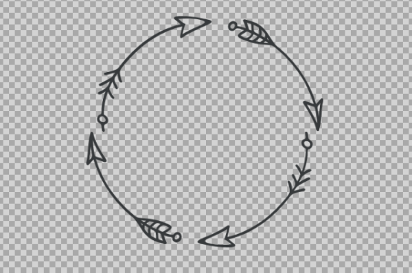 Free SVG Arrows Circle Monogram