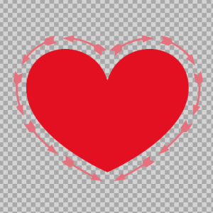 Free SVG Arrows Heart Shape