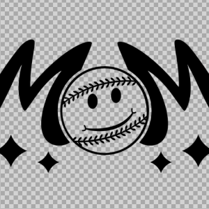 Free SVG Baseball Mom, Smiley, Tshirt Design For A Baseball Fan Mom
