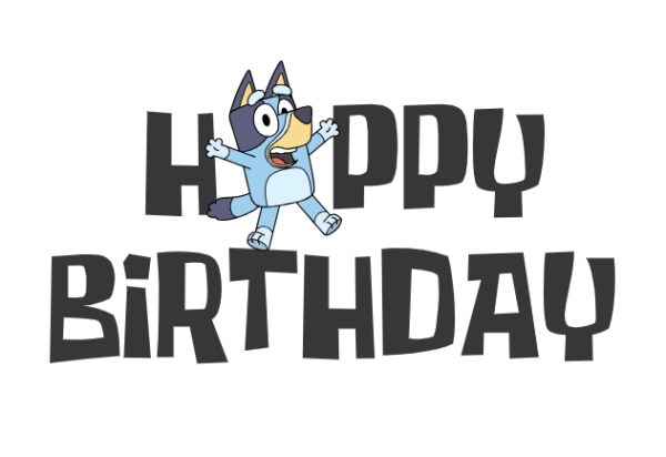 Free SVG Bluey Birthday