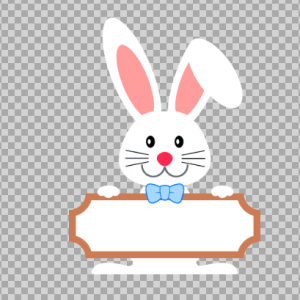 Free SVG Bunny With Text Name Frame
