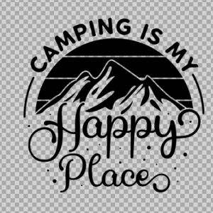 Free SVG Camping Is My Happy Place, Camper Shirt Design