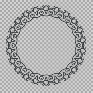 Free SVG Circle Monogram Frame Decorative
