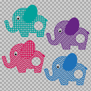 Free SVG Decorated Elephant Monogram