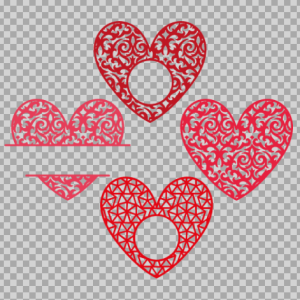 Free SVG Decorated Heart Monogram
