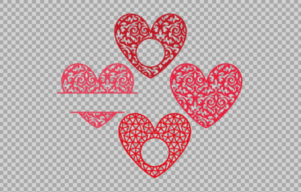 Free SVG Decorated Heart Monogram