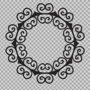 Free SVG Decorated, Ornamental Circle Monogram