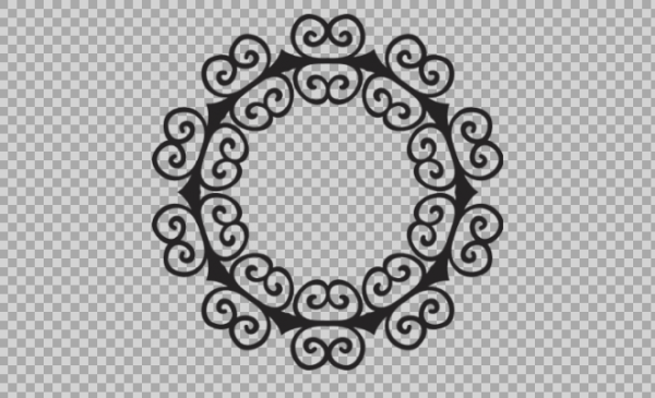 Free SVG Decorated, Ornamental Circle Monogram