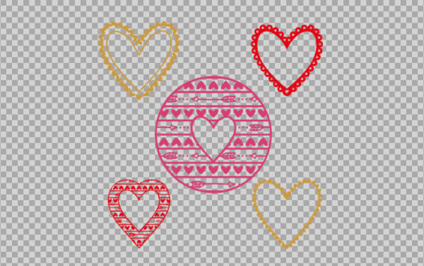 Free SVG Decorative Hearts