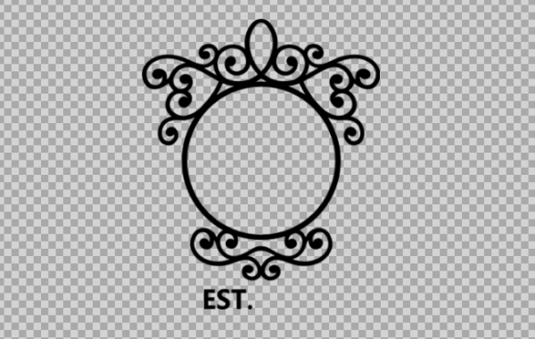 Free SVG Decorative Ornamental Circle Monogram