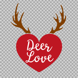 Free SVG Deer Love Antlers