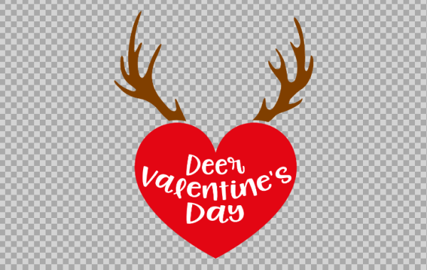 Free SVG Deer Valentine Day