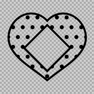 Free SVG Dotted Heart Shape Monogram