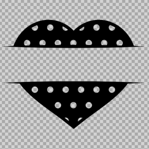 Free SVG Dotted Split Heart