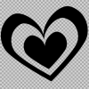 Free SVG Double Heart Silhouette