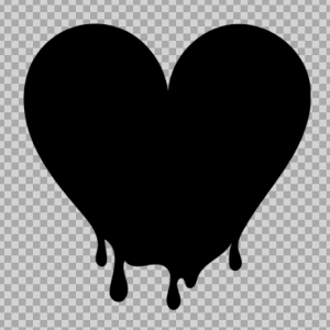 Free SVG Dripping Heart Silhouette