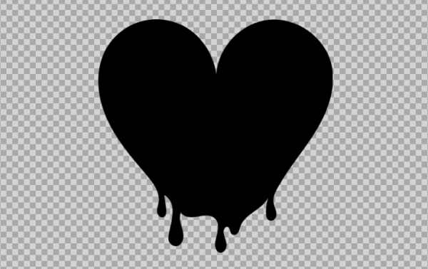 Free SVG Dripping Heart Silhouette