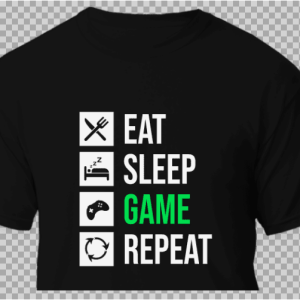 Free SVG Eat Sleep Game Repeat Quetos