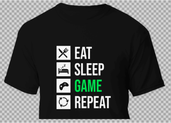 Free SVG Eat Sleep Game Repeat Quetos