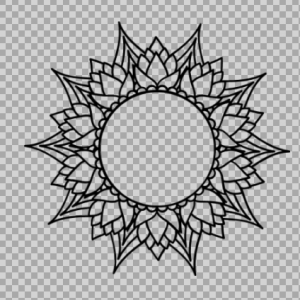 Free SVG Floral Mandala Monogram Frame