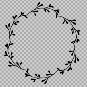 Free SVG Floral Monogram Circle Wreath