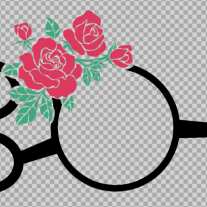 Free SVG Floral Scissor Monogram