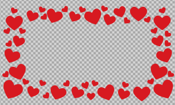 Free SVG Frame Made Of Hearts
