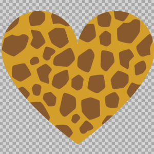 Free SVG Giraffe Pattern Heart