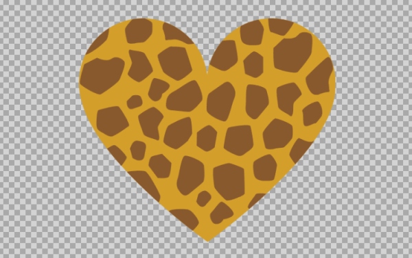 Free SVG Giraffe Pattern Heart