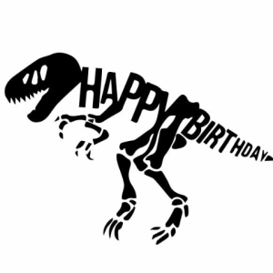 Free SVG Happy Birthday Dinosaur