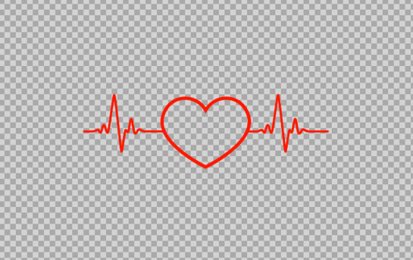 Free SVG Heart And Heartbeat Wave