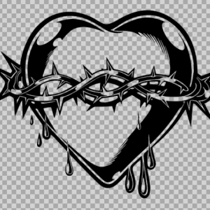 Free SVG Heart And Thorn Crown