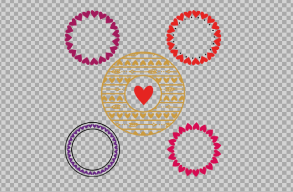 Free SVG Heart Circle Monogram