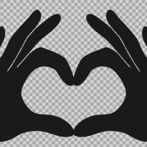 Free SVG Heart Hand Silhouette