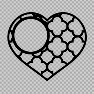 Free SVG Heart Monogram Frame