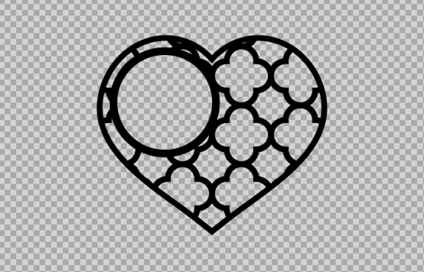 Free SVG Heart Monogram Frame