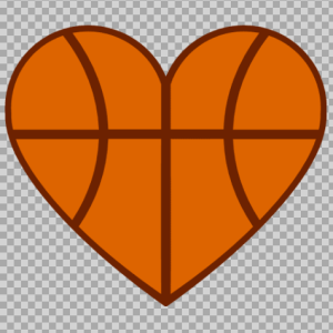 Free SVG Heart Shape Basketball Ball