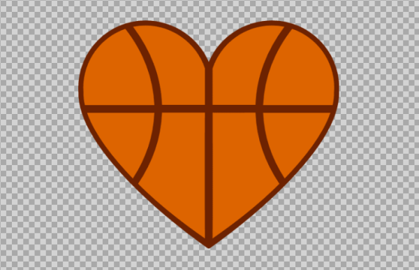Free SVG Heart Shape Basketball Ball